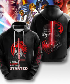 Kylo Ren Darth Vader Hoodie – Star Wars ‘Finish What You Started’ Pullover