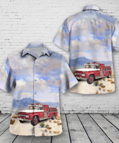 Laurel Springs NJ FD Vintage Fire Truck Hawaiian Shirt