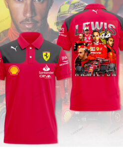 Lewis Hamilton Ferrari Polo Shirt, Scuderia F1 Racing Jersey, Formula 1 Fan Gift