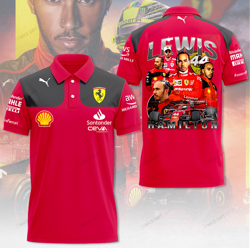 lewis hamilton ferrari polo shirt scuderia f1 racing jersey formula 1 fan gift s53qc