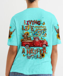 living life between jesus and a heifer would shirt funny western christian tee 14 wgsnv