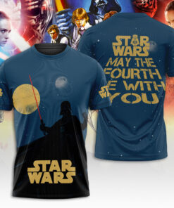 May The Fourth Be With You Shirt – Darth Vader Star Wars Tee in Blue