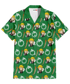 meliodas hawaiian shirt seven deadly sins green anime style 3 vb4xf
