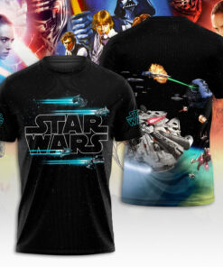 Millennium Falcon Battle Shirt – Star Wars Space War Tee with Death Star