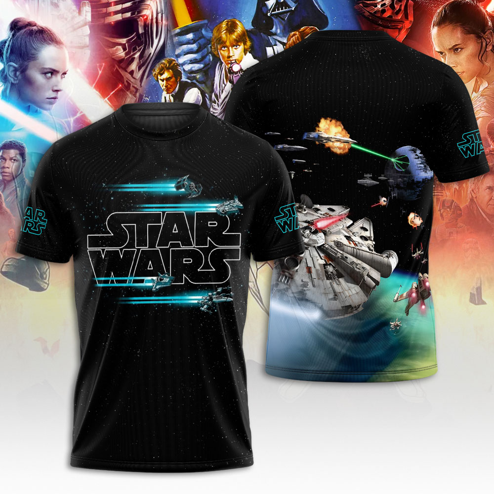 millennium falcon battle shirt star wars space war tee with death star 1 b68y8