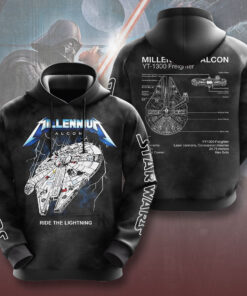 Millennium Falcon Hoodie – Star Wars YT-1300 Freighter Schematic Pullover