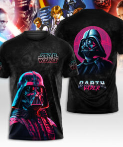 Neon Darth Vader Shirt – Retro Star Wars Tee for Sci-Fi Fans