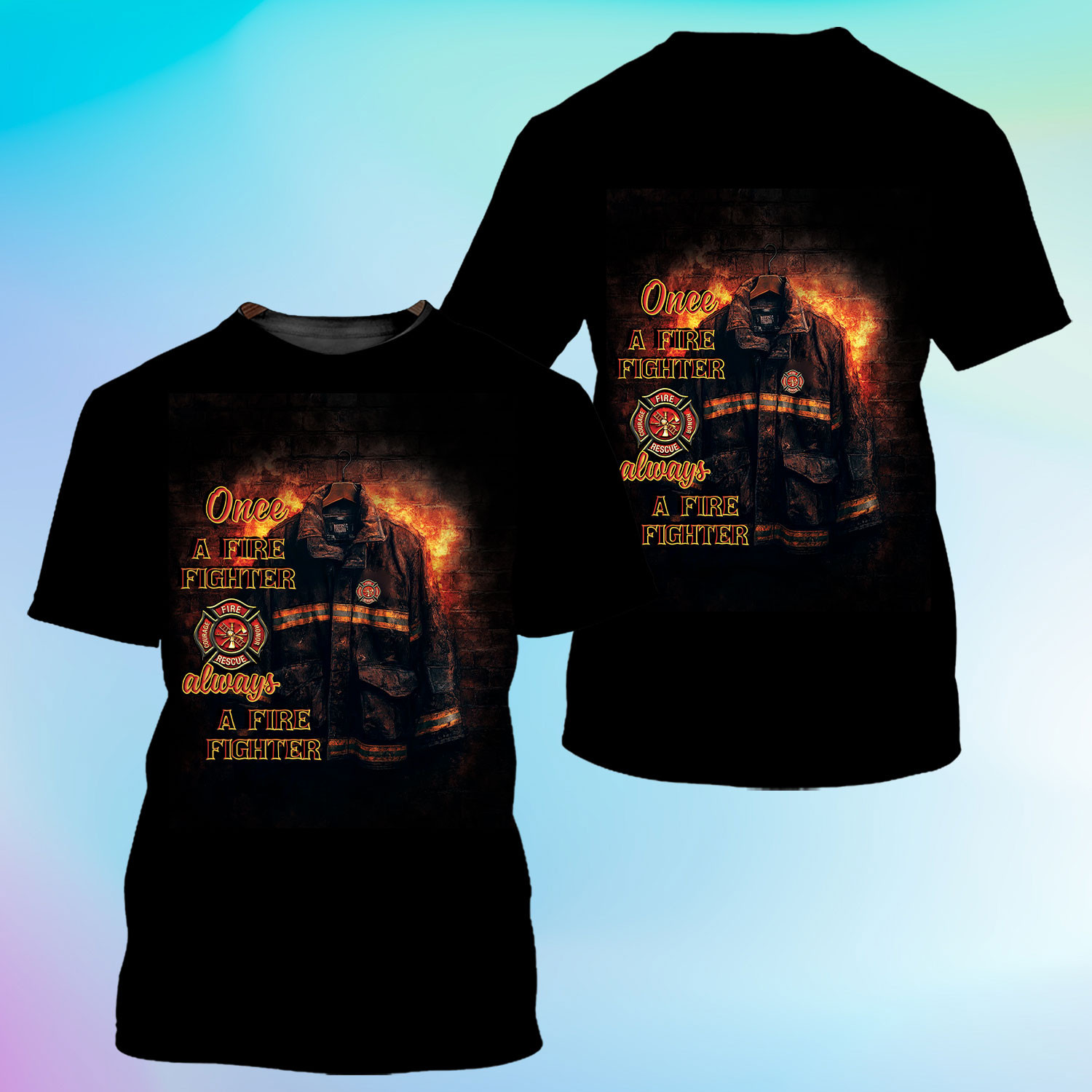 once a firefighter always a firefighter t shirt fire dept tee 1 ru7lf