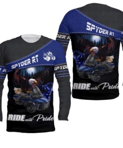 ride with pride spyder rt blue hoodie 3d zip jacket for trike motorcycle riders 4 9lf5v