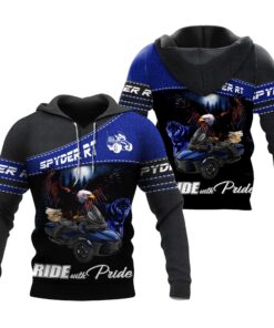 ride with pride spyder rt blue hoodie 3d zip jacket for trike motorcycle riders 5 roy4q