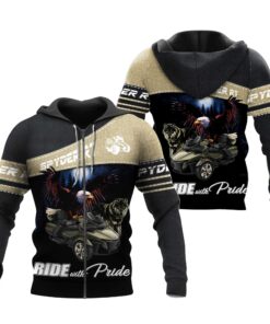 Ride with Pride Spyder RT Sea to Sky Hoodie – 3D Zip Jacket for Trike Riders