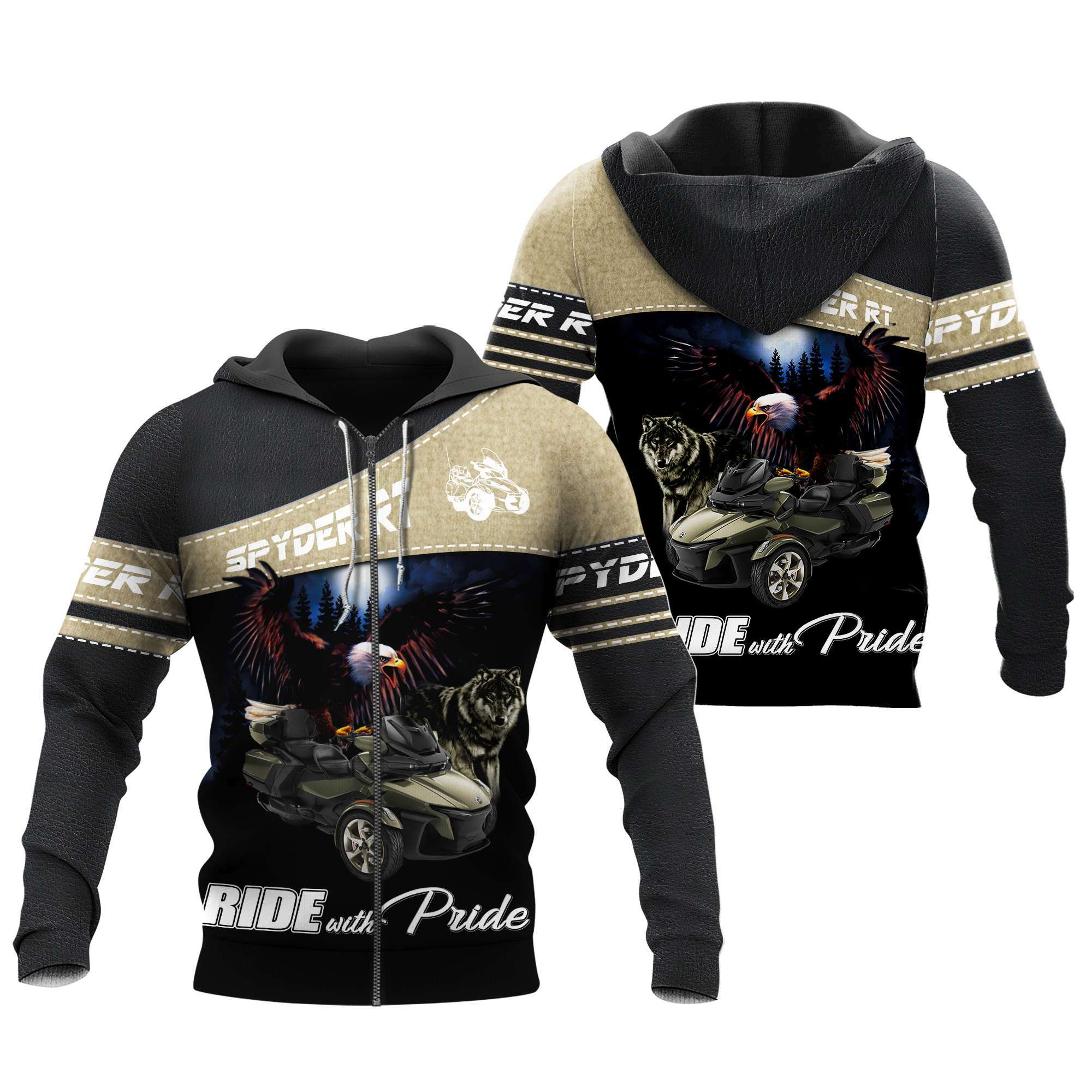 ride with pride spyder rt sea to sky hoodie 3d zip jacket for trike riders 1 5nnba