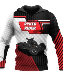 ryker rider hoodie 3d full print zip jacket for can am trike enthusiasts 6 qplym