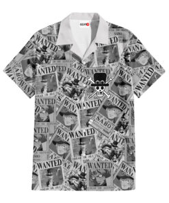 sabo wanted poster hawaiian shirt one piece manga style 3 v3dxf
