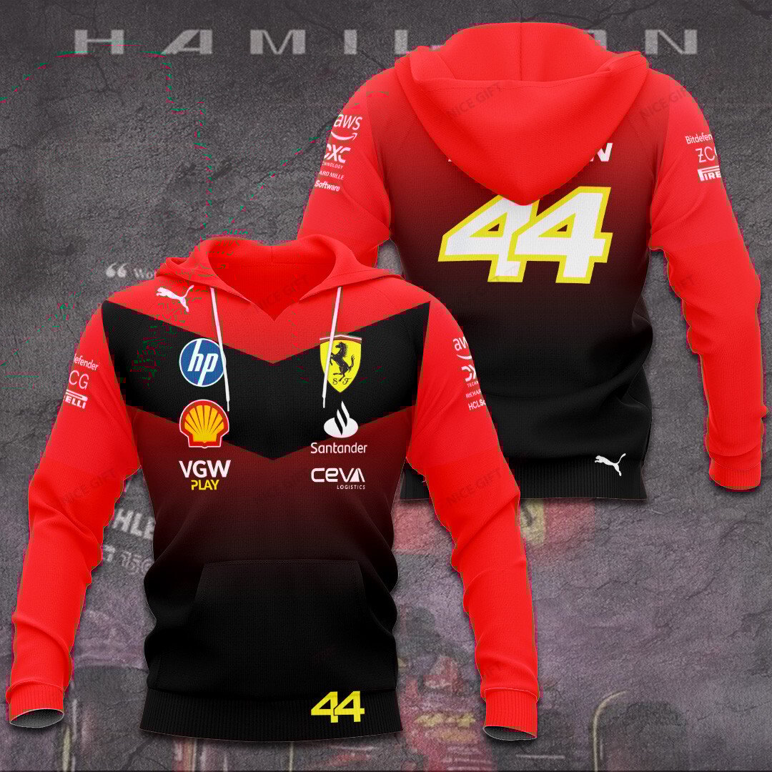 scuderia ferrari lewis hamilton hoodie f1 team 44 fan zip up c0df8