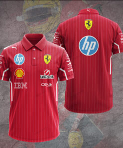 Scuderia Ferrari Polo Shirt, Red Racing Team Polo, F1 Fan Gift