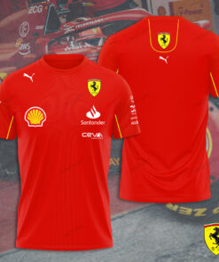 Scuderia Ferrari Red T-Shirt, F1 Racing Team Tee, Formula 1 Fan Shirt Gift