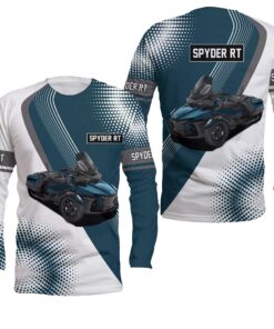 spyder rt blue white hoodie 3d zip jacket for can am trike motorcycle fans 5 mvi6b