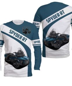 spyder rt navy white hoodie 3d zip jacket for can am trike motorcycle fans 4 xe4pf
