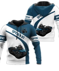 spyder rt navy white hoodie 3d zip jacket for can am trike motorcycle fans 5 eiv1i