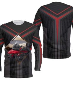 spyder rt red hoodie 3d full zip jacket for can am trike motorcycle riders 3 ekia9