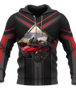 spyder rt red hoodie 3d full zip jacket for can am trike motorcycle riders 6 c99k2