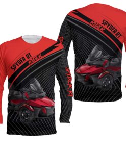 spyder rt red hoodie 3d zip up jacket with bold graphics for trike riders 4 efuej
