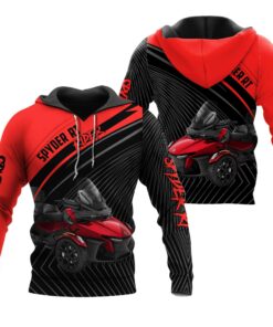 spyder rt red hoodie 3d zip up jacket with bold graphics for trike riders 5 oy72r
