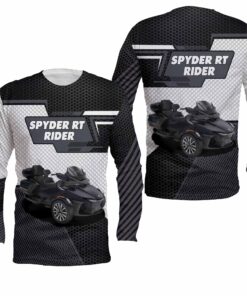 spyder rt rider black hoodie 3d full zip jacket for can am trike enthusiasts 4 lsoy0