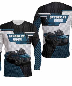 spyder rt rider blue hoodie 3d zip up jacket for can am motorcycle lovers 4 o3rn4