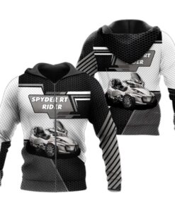 Spyder RT Rider Grey Hoodie – 3D Printed Zip Jacket for Can-Am Trike Fans