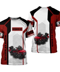 spyder rt rider hoodie red white 3d zip jacket for trike motorcycle fans 2 s7rxv