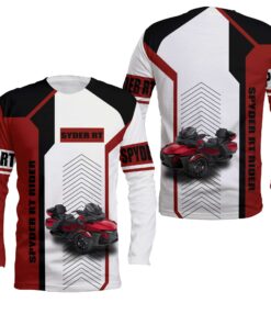 spyder rt rider hoodie red white 3d zip jacket for trike motorcycle fans 4 n23uo