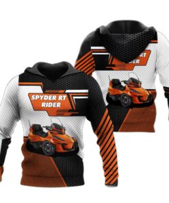 spyder rt rider orange hoodie 3d zip jacket for can am trike motorcycle fans 5 i2xkw