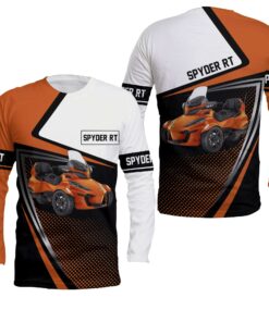 spyder rt rider polo shirt orange 3d print for trike motorcycle fans 5 lg9vy