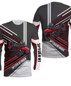 spyder rt rider red hoodie 3d full zip jacket for can am trike motorcycle fans 4 r0c7o