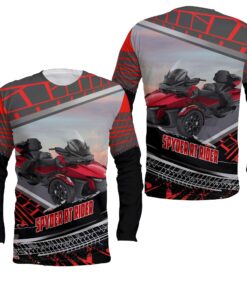 spyder rt rider red hoodie 3d zip jacket for can am touring motorcycle fans 4 k1qi3