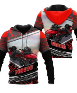 spyder rt rider red hoodie 3d zip jacket for can am touring motorcycle fans 5 7zl46