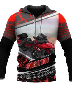 spyder rt rider red hoodie 3d zip jacket for can am touring motorcycle fans 6 g4mr6