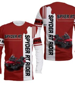 spyder rt rider red white hoodie 3d zip jacket for trike motorcycle fans 4 ique2