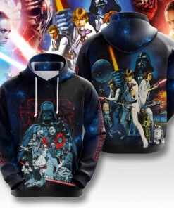 Star Wars All Characters Hoodie – Vintage Galaxy Battle Pullover for Fans
