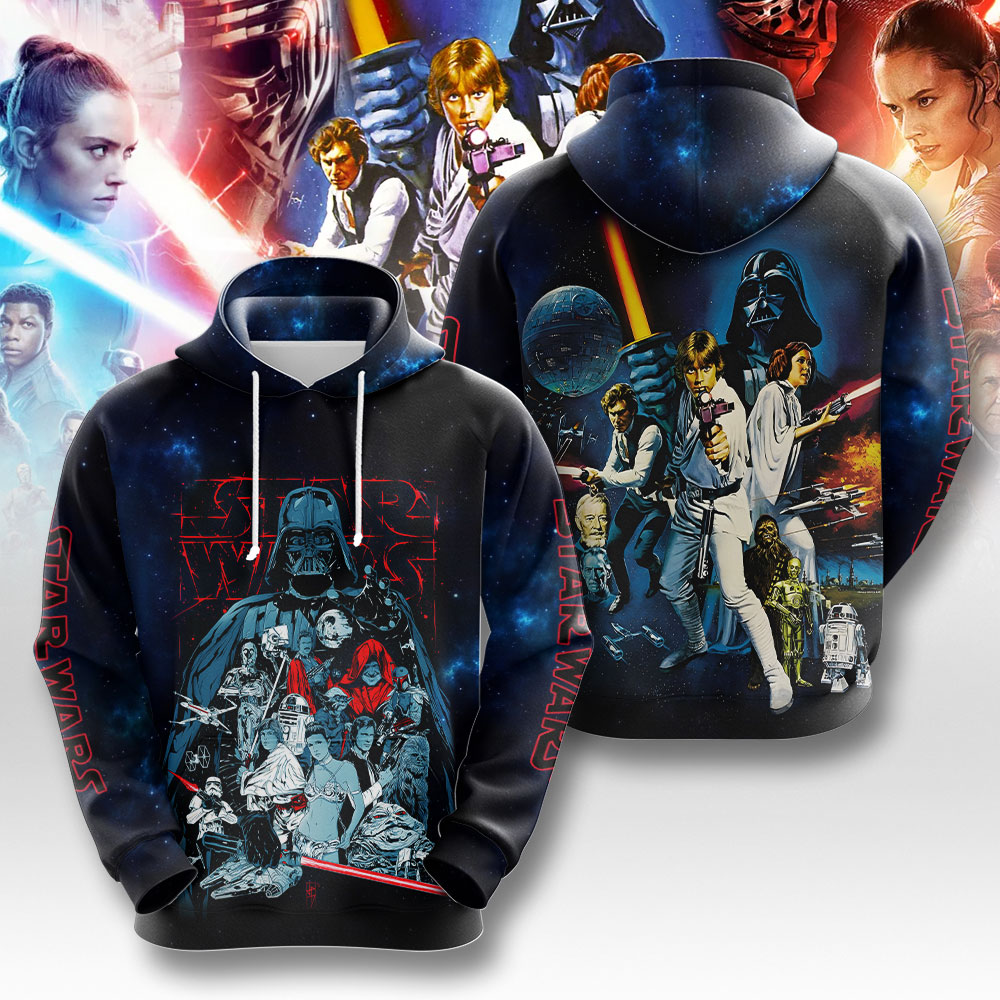 star wars all characters hoodie vintage galaxy battle pullover for fans 1 sv751