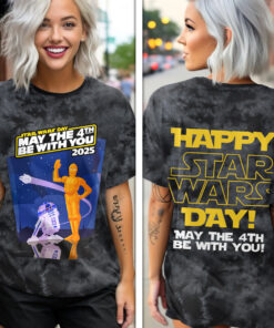 Star Wars Day Shirt 2025 May the 4th Be With You R2D2 C3PO Tee