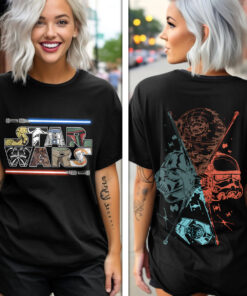Star Wars Lightsaber Logo Shirt – Death Star & Vader Tee