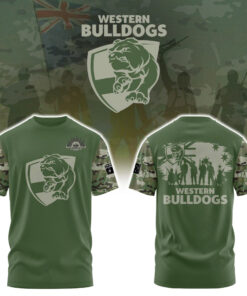 Western Bulldogs Veteran Military T-Shirt – AFL Camo Tribute Top