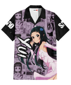 yui sword art online hawaiian shirt anime manga style graphic tee 3 d6hqd