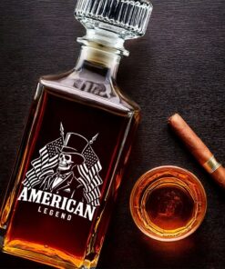 american legend whiskey decanter patriotic skeleton bottle 3 w5cao