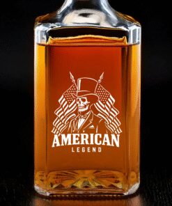 american legend whiskey decanter patriotic skeleton bottle 5 47fbr