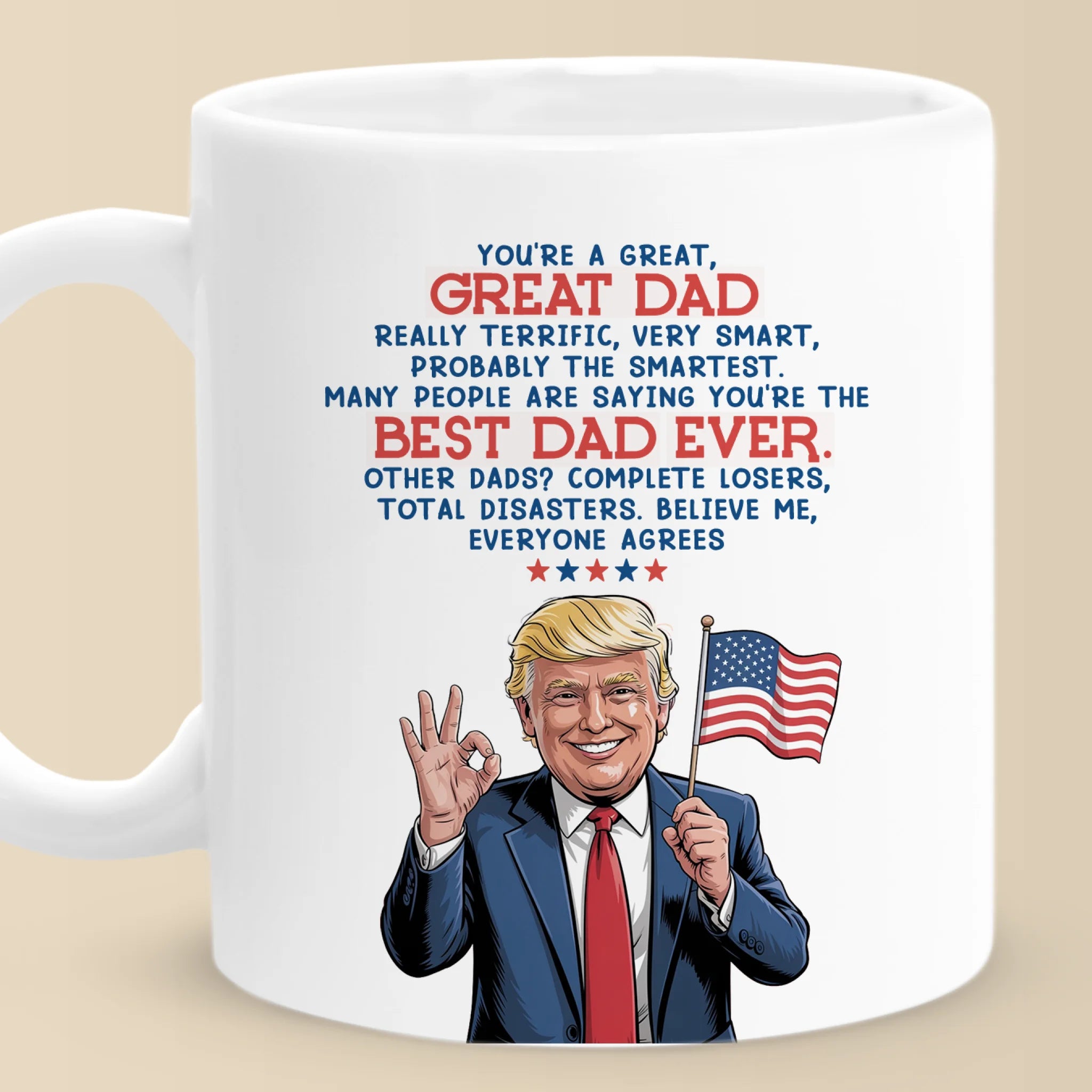best dad ever trump mug patriotic fathers day coffee cup with funny quote usa 1 odyuv