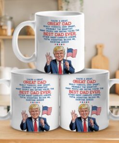 best dad ever trump mug patriotic fathers day coffee cup with funny quote usa 3 wln3n